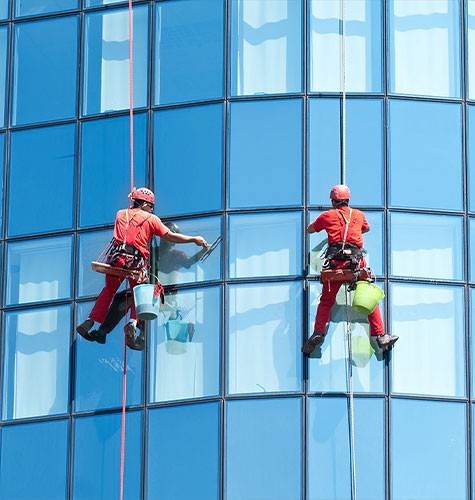 Мытье фасадов промальпинистами в Бугульме